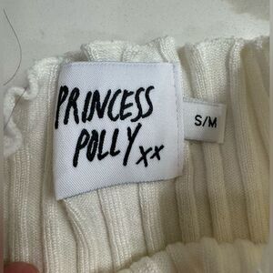 Princess Polly ribbed cropped mock neck sweater